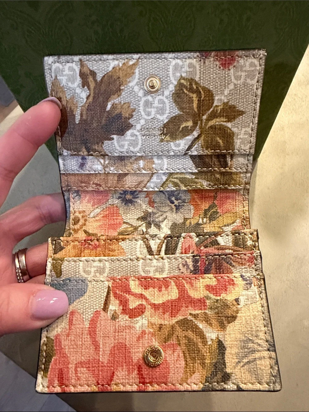 GUCCI | ✨NEW✨ Ophidia GG Flora Card Case Wallet - Picture 8 of 10
